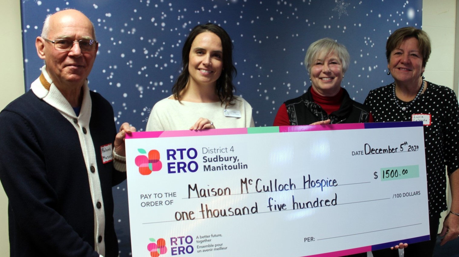 Donation to Maison McCulloch Hospice